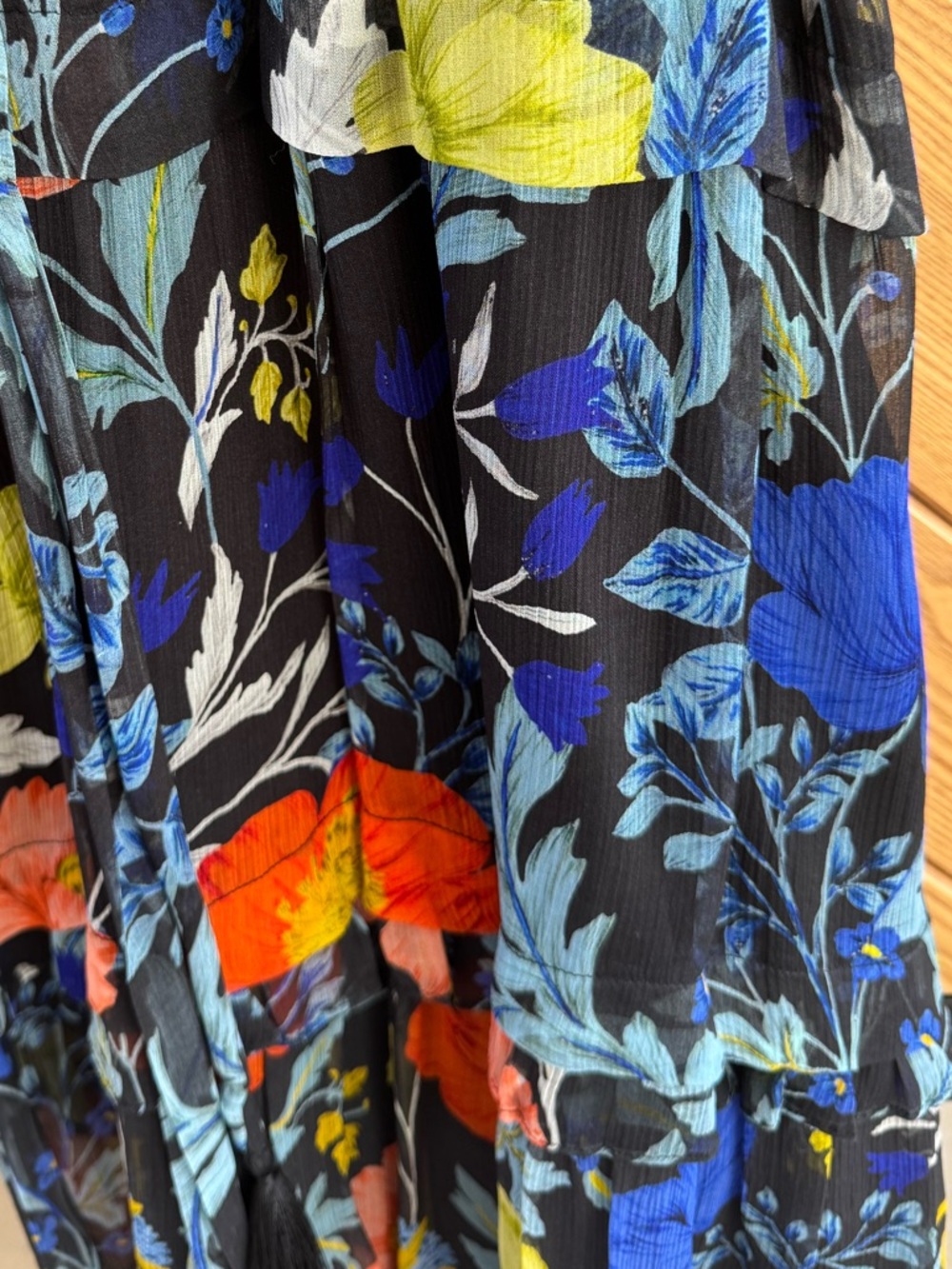 Kobi Halperin Koa Ruffled Floral-Print Midi Dress, Size S - Picture 4 of 7